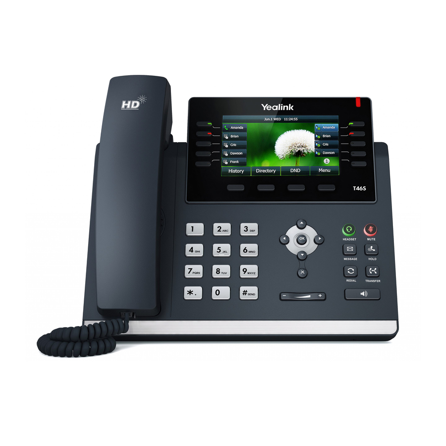 Yealink IP Phone SIP-T46S Quick Reference Guide