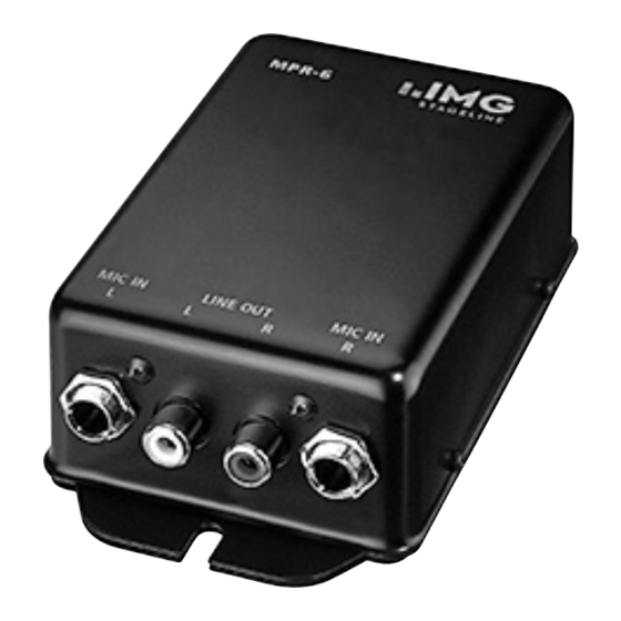 Monacor IMG Stageline MPR-6 Quick Manual