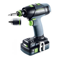 Festool T 18+3 with fixed chuck Instructions Manual