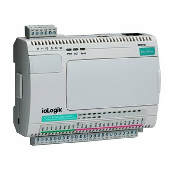 Moxa Technologies ioLogik E2200Series I/O Manuals