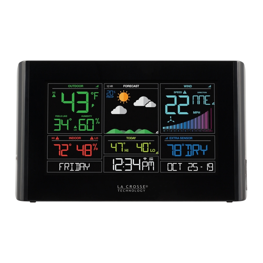 LA CROSSE S82950 WEATHER STATION INSTRUCTION MANUAL | ManualsLib