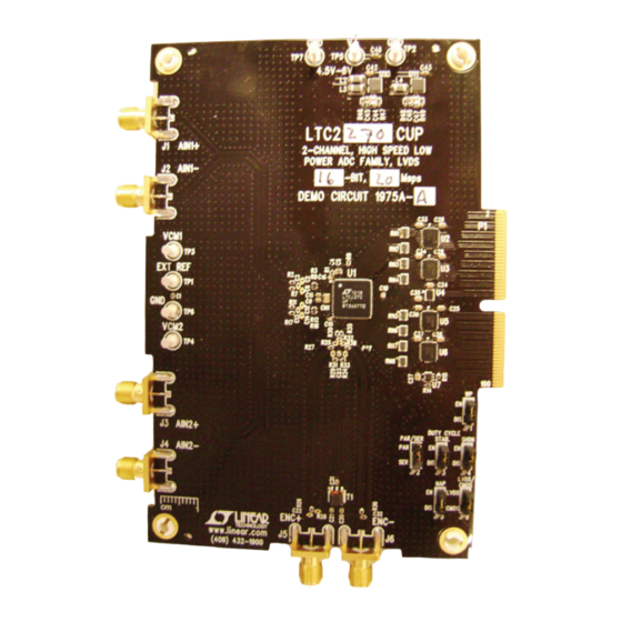 Linear Technology LTC2270 Demo Manual
