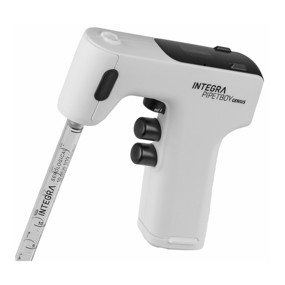 Integra PIPETBOY GENIUS Operating Instructions Manual