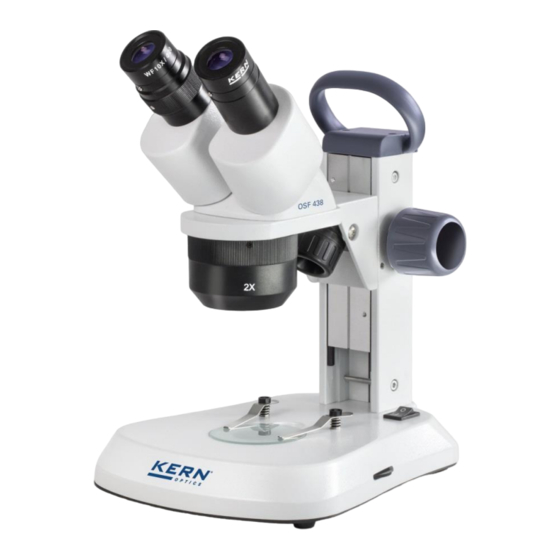 KERN OSF 438 User Instructions