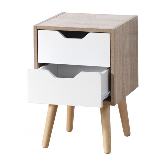 GFW STOCKHOLM 2 DRAWER NIGHTSTAND Assembly Instructions Manual