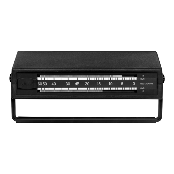 RTW Peakmeter 1252 Series Digital Stereo Manuals