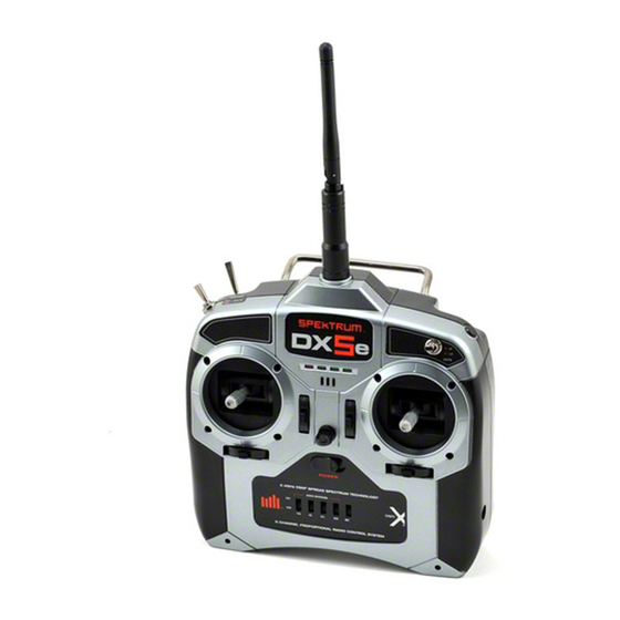 Spektrum DX5e 5-Channel Transmitter Manuals