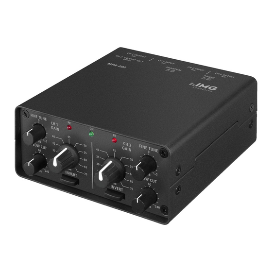IMG STAGELINE MPA-202 Instruction Manual