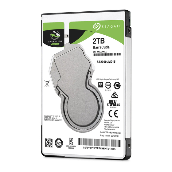 Seagate BARRACUDA ST2000LM015 Manuals