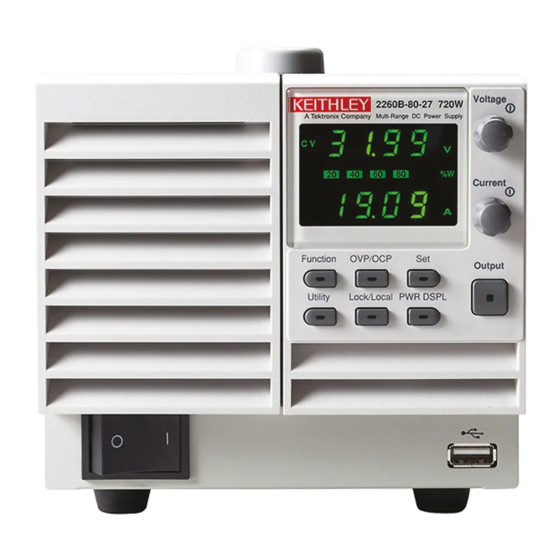 Tektronix KEITHLER 2260B Series Quick Start Manual