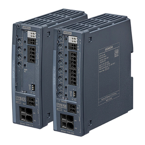 User Manuals: Siemens SITOP SEL1200 8 x 5 A Module