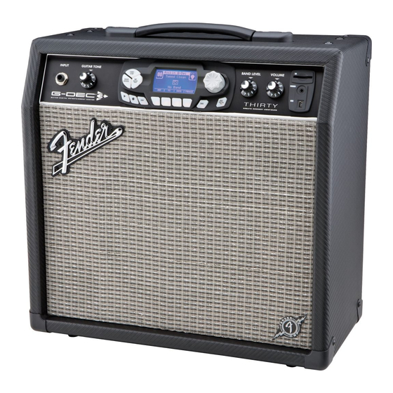 Fender G-DEC 3 Quick Start Manual