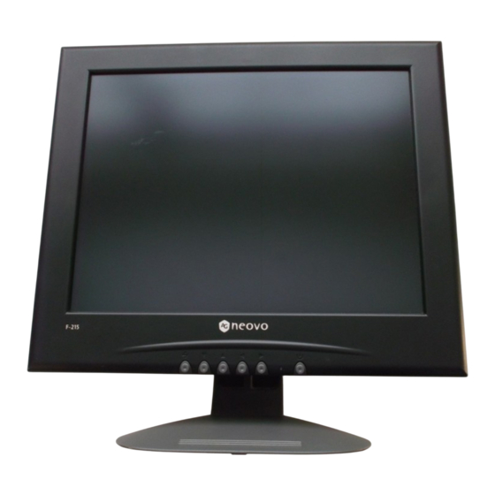 AG Neovo F-215 User Manual