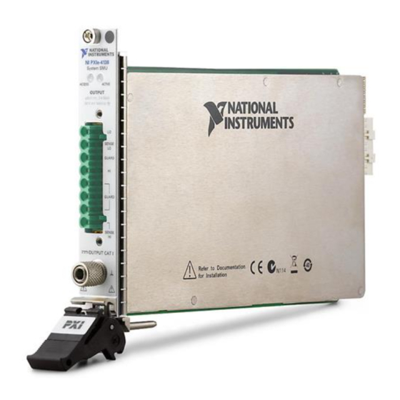 National Instruments PXIe-4138 Calibration Procedure