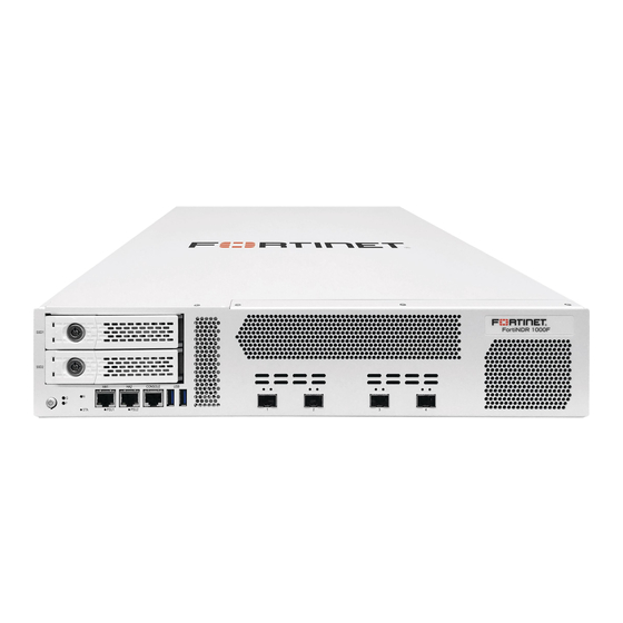 Fortinet FortiNDR 1000F Manuals