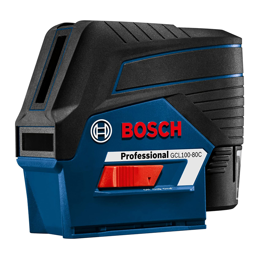 Bosch GCL100-80C Manuals