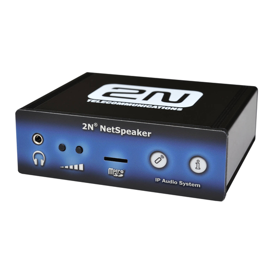 2N NetSpeaker Quick Start