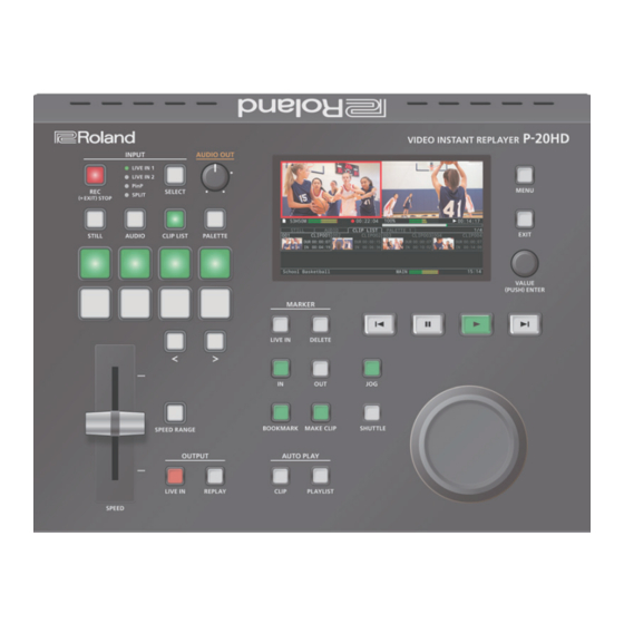 Roland P-20HD Reference Manual