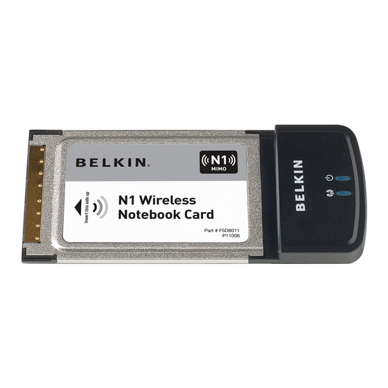 Belkin N1 User Manual