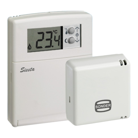 Sonder Siesta-TA ECO RF Manual