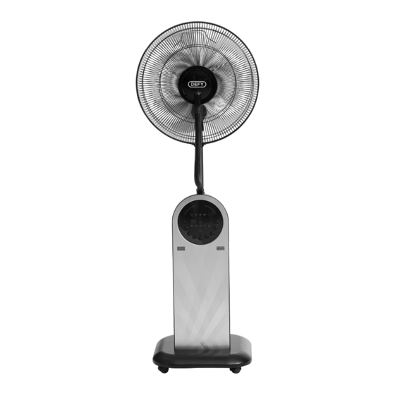 Defy MF 8000 B Mist Fan Manuals