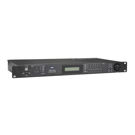 RCF DX 2006 Loudspeaker Management Device Manuals