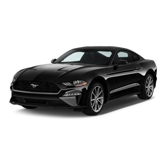 Ford MUSTANG 2019 Supplement Manual