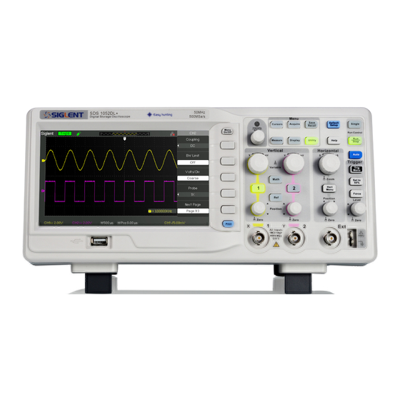 SIGLENT TECHNOLOGIES SDS1000DL Series Manuals