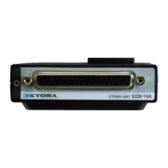 KYOWA EDX-14A Instruction Manual