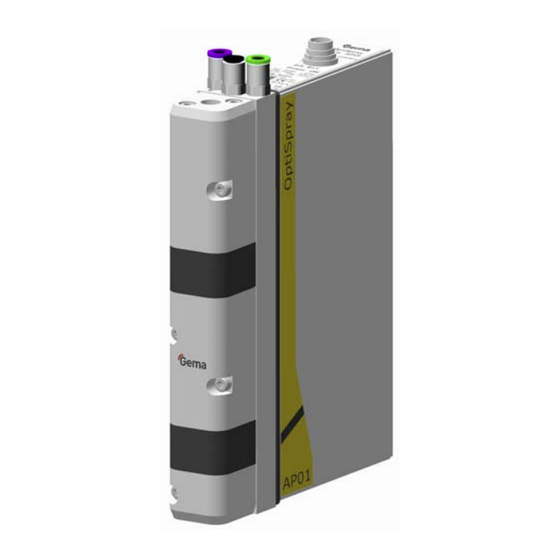 Gema OptiSpray AP01 Operating Instructions And Spare Parts List