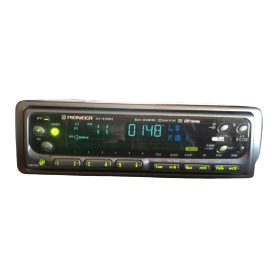 Pioneer DYNAS KEH-P8200RDS Owner's Manual