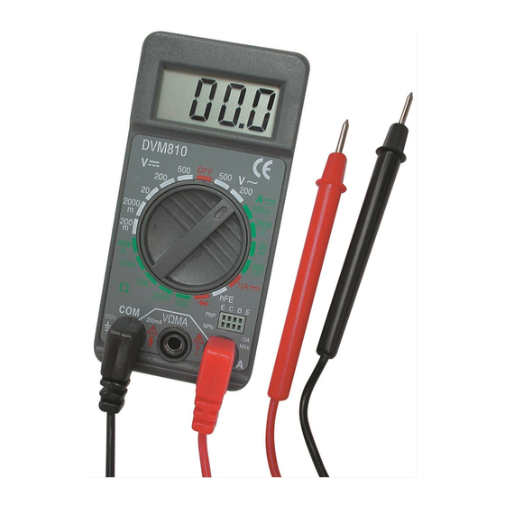Velleman DVM810 User Manual