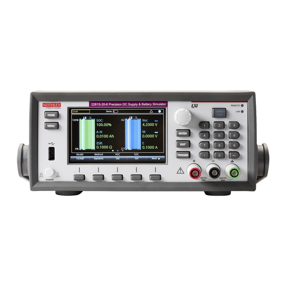 Tektronix Keithley 2281 Series Reference Manual
