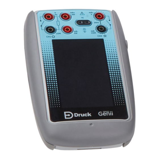 Druck DPI 620 Genii Safety Instructions And User Manual