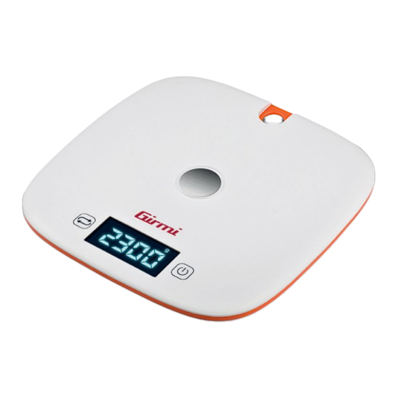 TREVIDEA Girmi PS02 Kitchen Scale Manuals