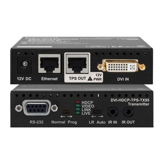 Lightware DVI-HDCP-TPS-TX95 Quick Start Manual