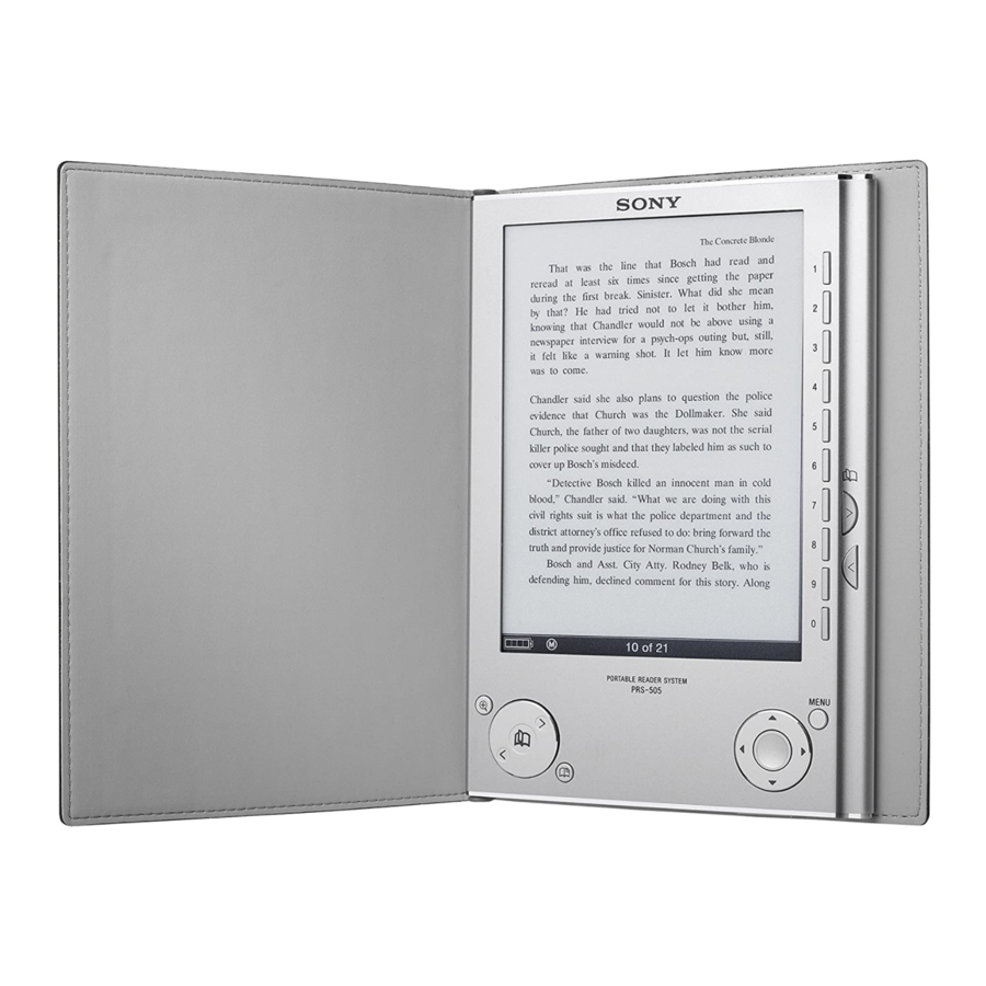 Sony PRS-505 Manuals