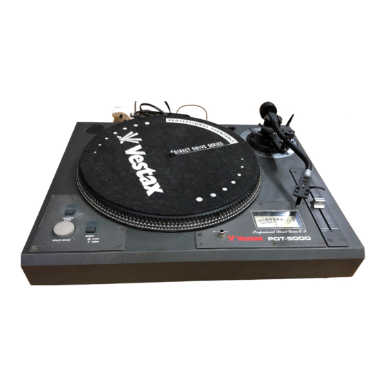 Vestax PDT-5000 Owner's Manual