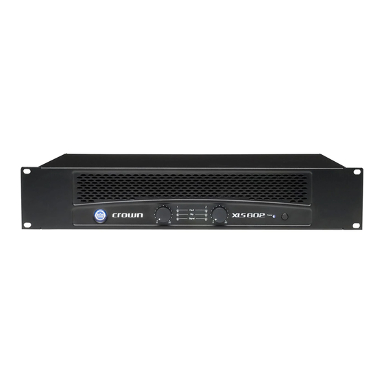 Crown XLS 402 Operation Manual