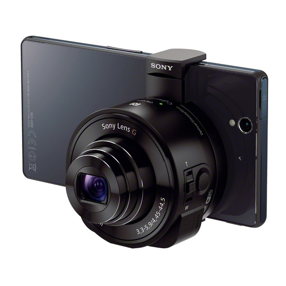 Sony DSC-QX10 DSC-QX100 Reference Manual
