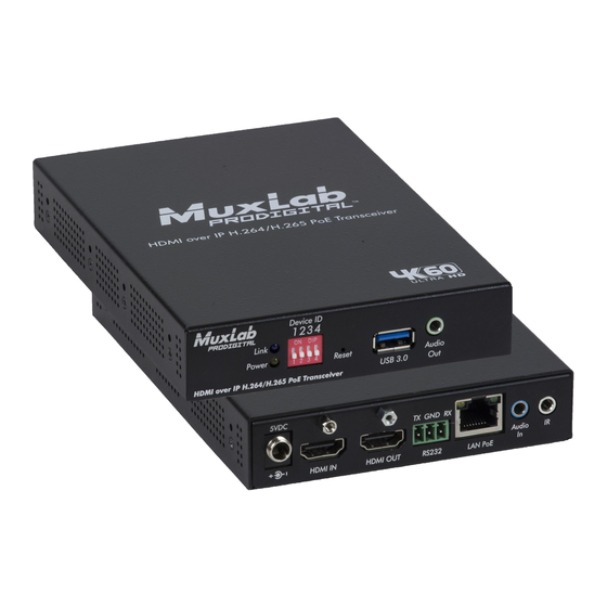 MuxLab 500764-TX Quick Installation Manual
