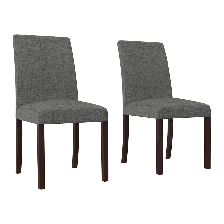 Dorel Living LINEN PARSONS CHAIR (2-pack) DA6297 Manual