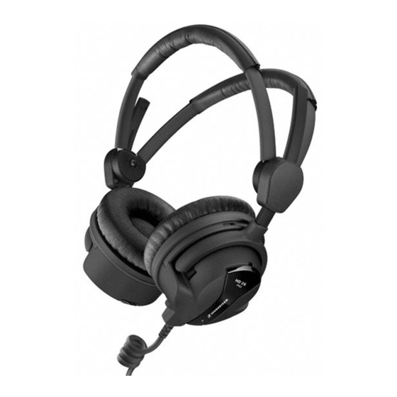 Sennheiser HD 26 PRO Quick Manual