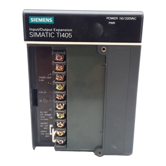 Siemens Simatic TI405 User Manual