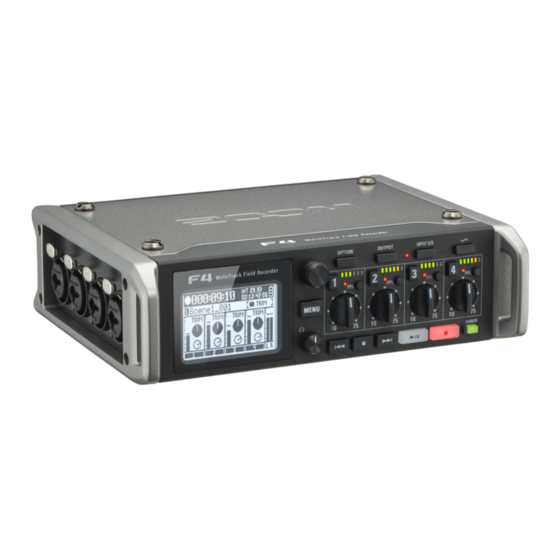 Zoom F4 Operation Manual