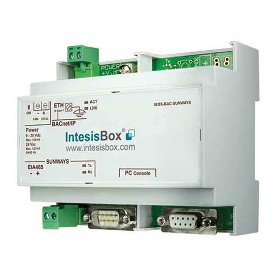 IntesisBox BACnet/IP Server-SUNWAYS Installation Manual