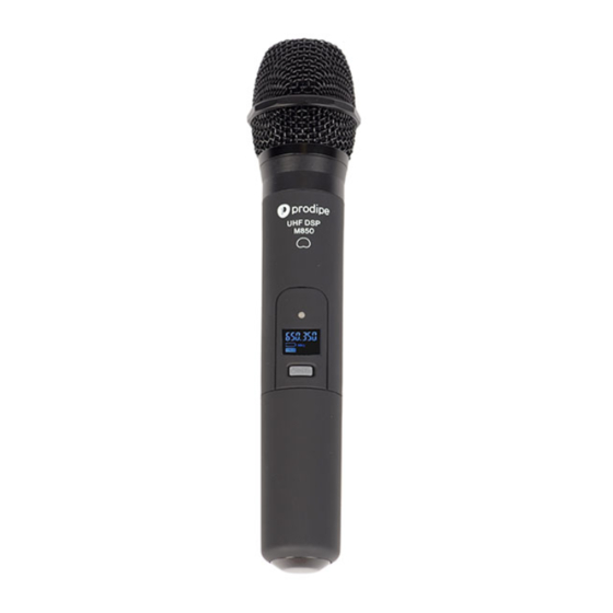 Prodipe M850 MK2 Mic User Manual