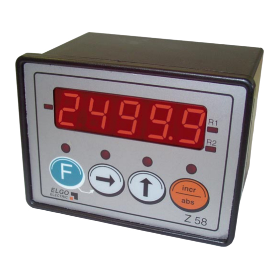 ELGO Electronic Z58-SN004 Manual