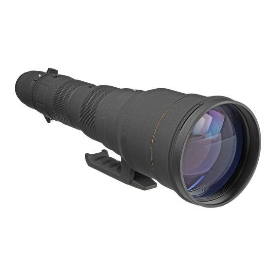 Sigma AP0 300-800mm F5.6 EX Instructions