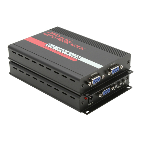 Hall Research Technologies SC-VGA-2B Manual